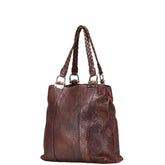 グッチ グッチシマ バンブー トートバッグ ショルダーバッグ 232946 ブラウン レザー キャンバス レディース GUCCI 【中古】